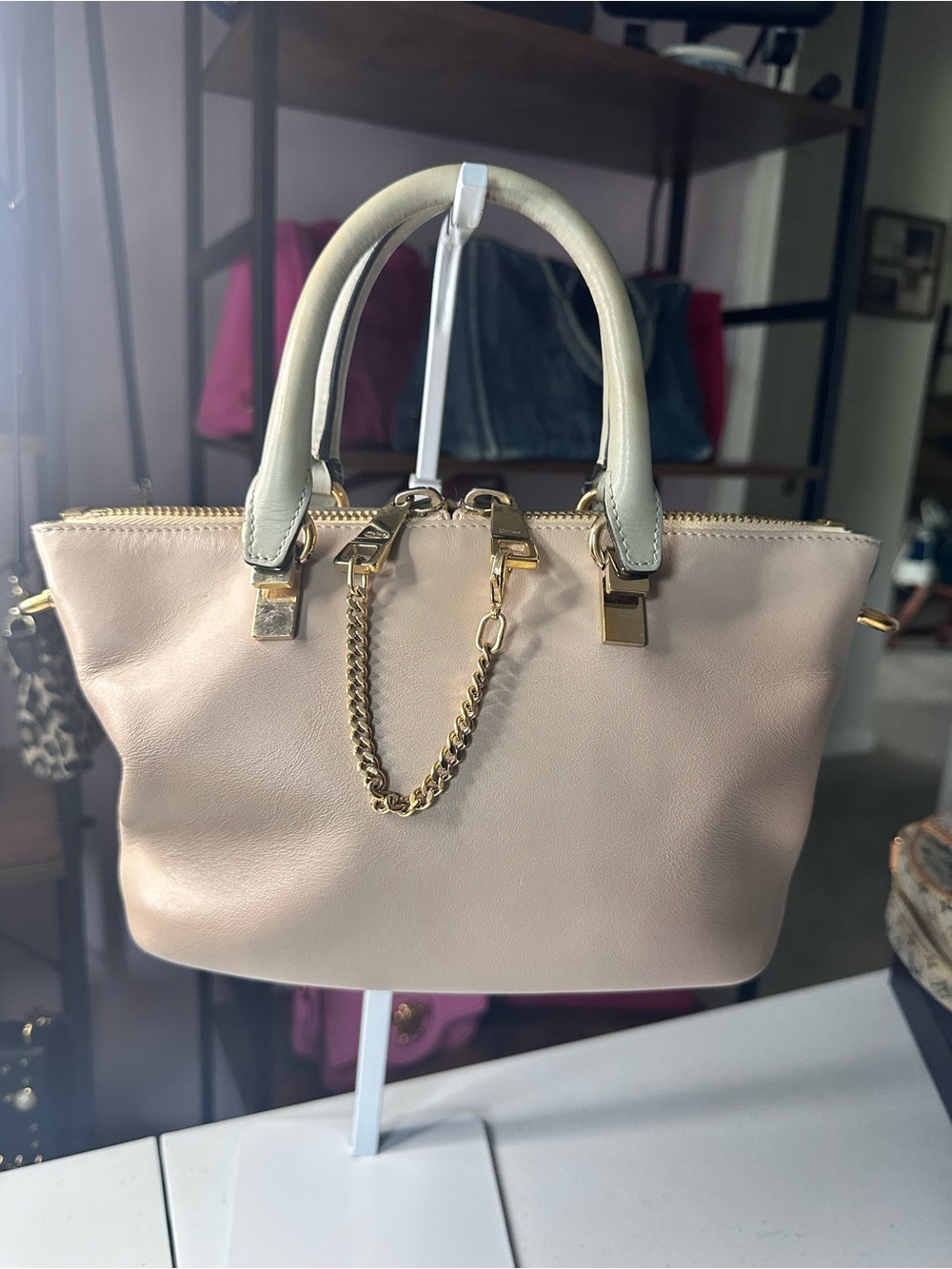 Chloe small leather satchel with Kate spade adjustable strap included - Picture 3 of 14